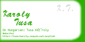 karoly tusa business card